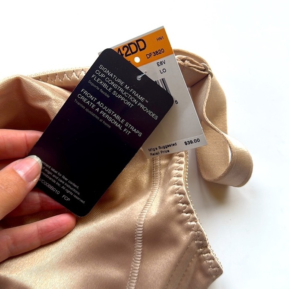 NWT Bali Nude Satin Bra size 42DD style 3820 - Picture 4 of 5